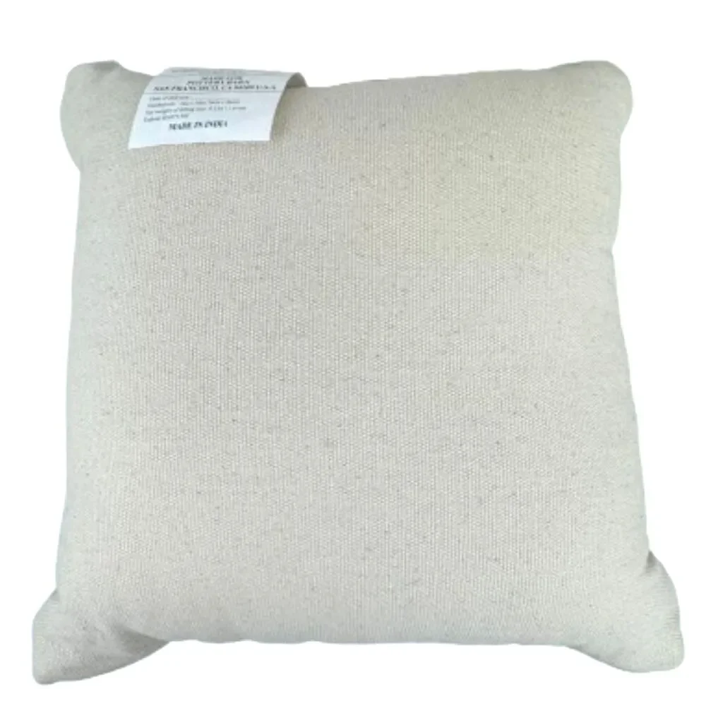 Pottery Barn Mini Chunky Weave Accent Pillow Eucalyptus Handwoven Linen Blend